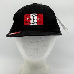 Vintage Chicago Bulls Youth Hat DEADSTOCK Snapback Black Annco NBA NWT